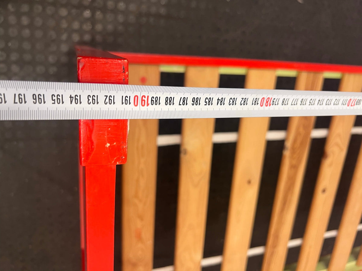 Red Wooden Single Bed Frame - REDUCED