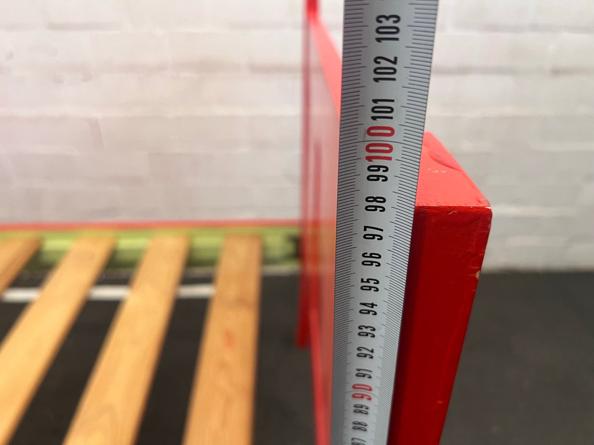 Red Wooden Single Bed Frame - REDUCED