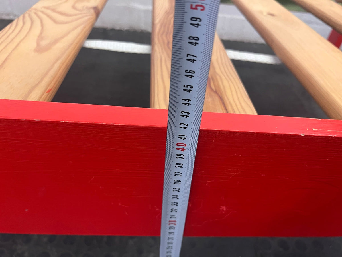 Red Wooden Single Bed Frame - REDUCED