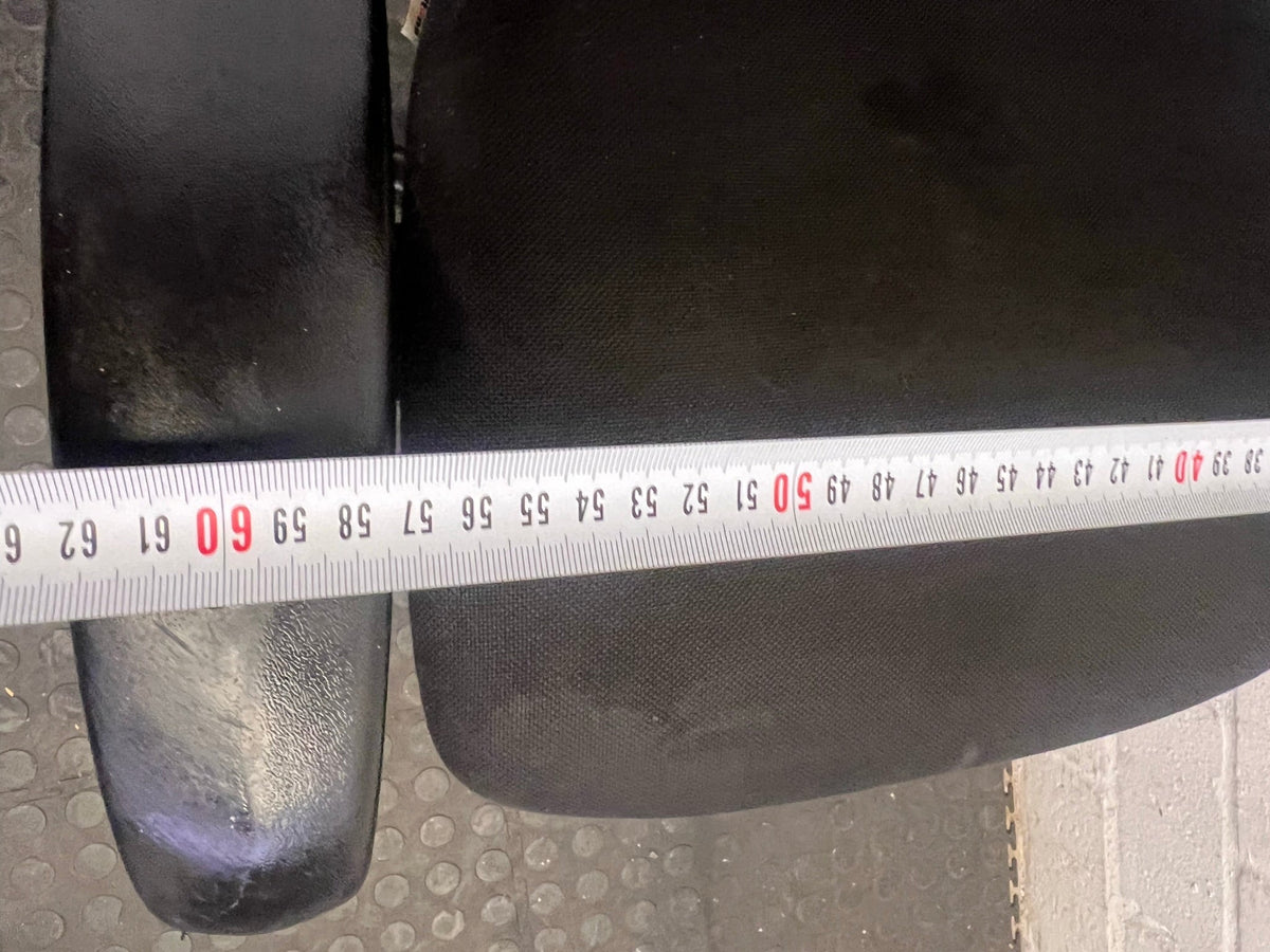 Black Mid-Back Office Chair on Wheels with Arm Rests