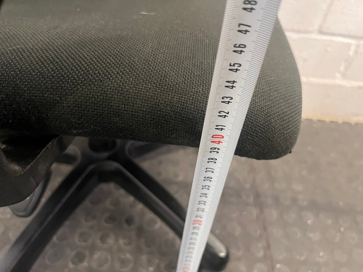 Black Mid-Back Office Chair on Wheels with Arm Rests