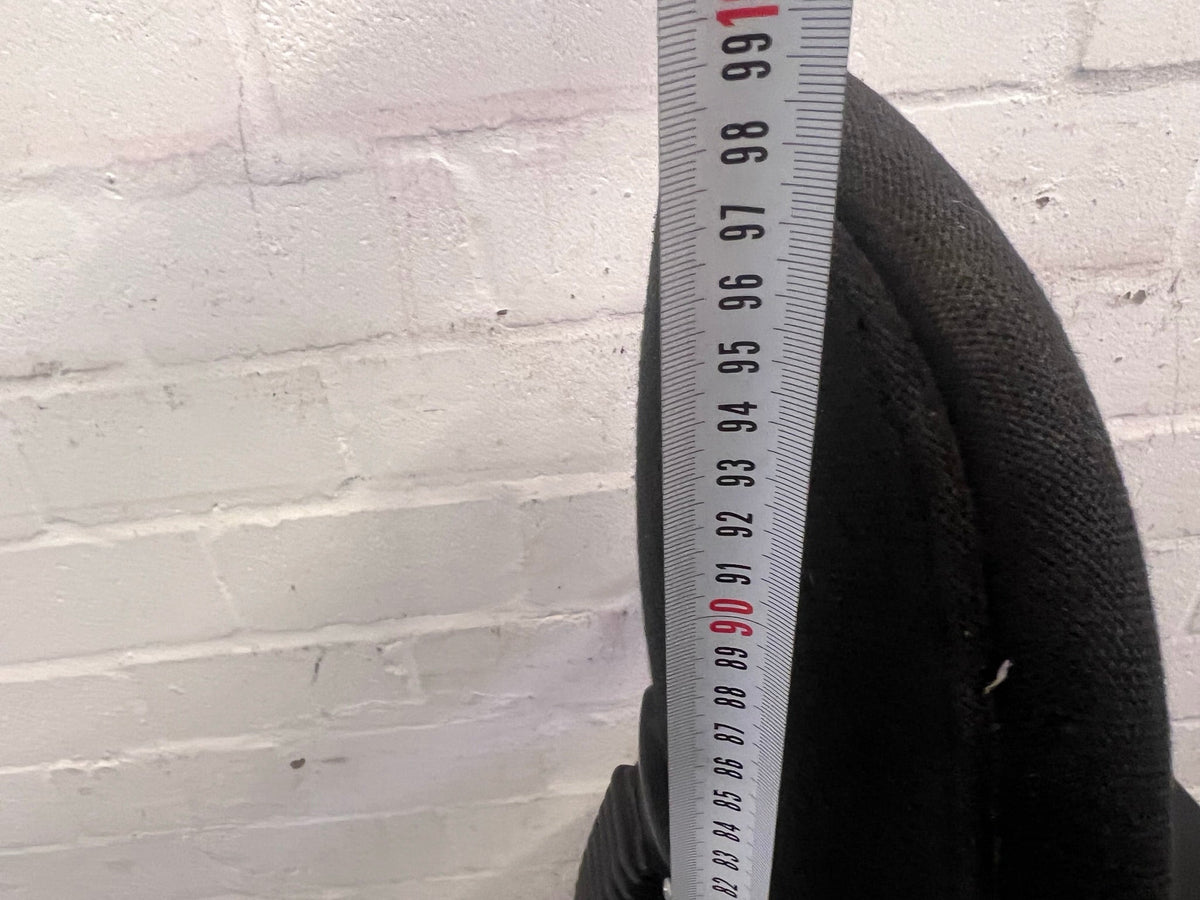 Black Mid-Back Office Chair on Wheels with Arm Rests