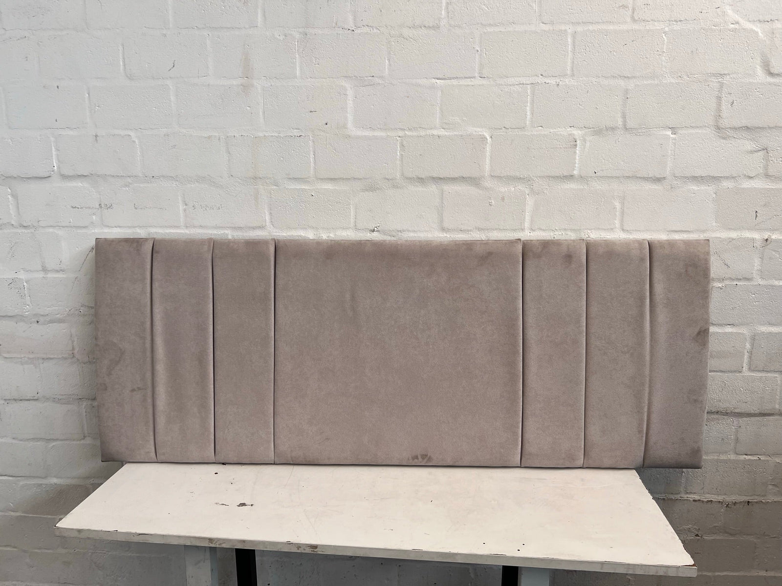 Beige Wall-Mounted Queen Headboard - REDUCED