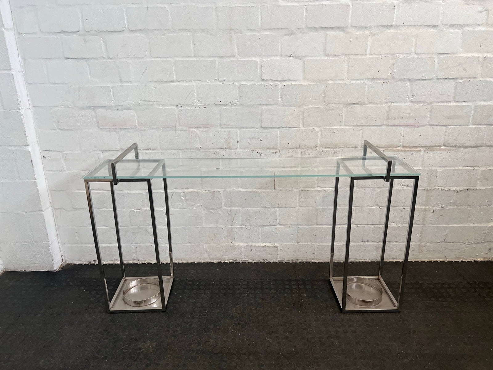 Steel Frame Glass Top Side Server - REDUCED