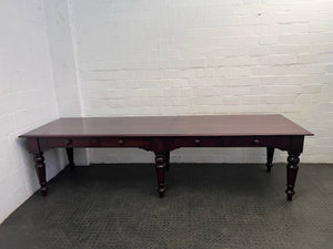Wooden Table with Drawers (3m Length) - REDUCED