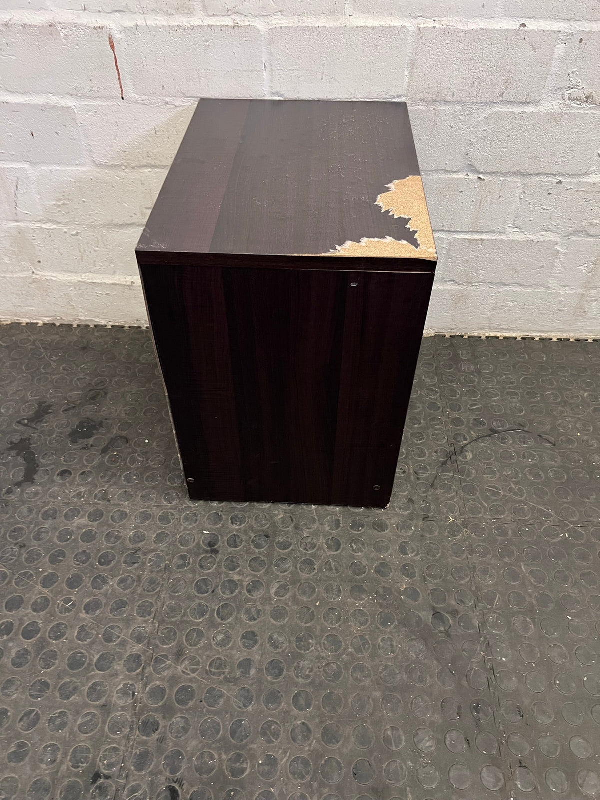 2 Drawer Dark Wood Bedside Table (Needs Repair/Upkeep) - REDUCED - PRICE DROP
