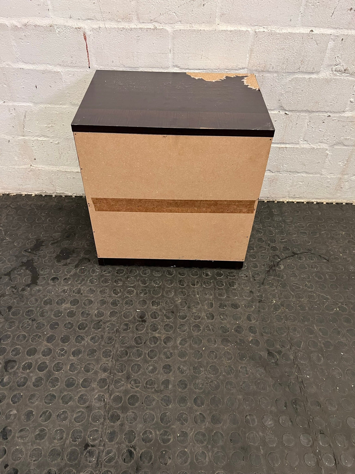 2 Drawer Dark Wood Bedside Table (Needs Repair/Upkeep) - REDUCED - PRICE DROP