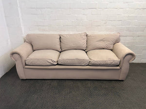 Cream Fabric 3 Seater Couch - REDUCED