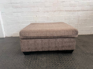 Brown Fabric L-Shaped Couch - REDUCED