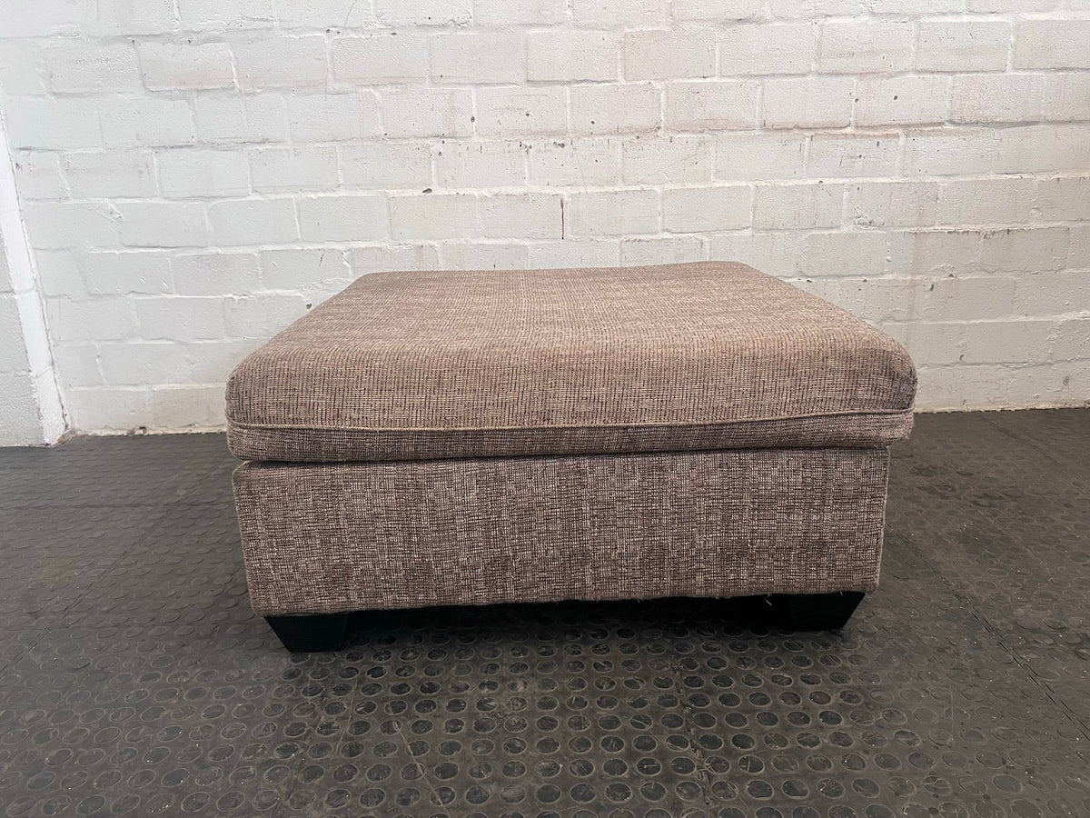 Brown Fabric Ottoman - PRICE DROP