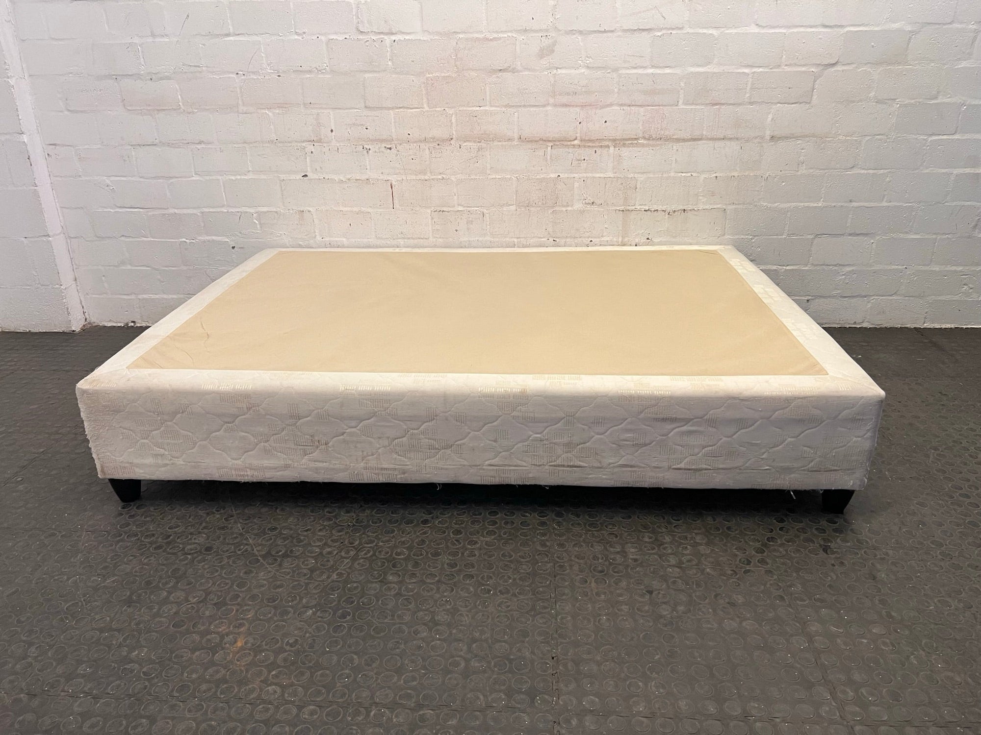 White and Cream Double Bed Base - REDUCED