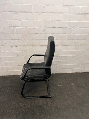 Black Pleather High Back Office Chair (Damaged Leather)