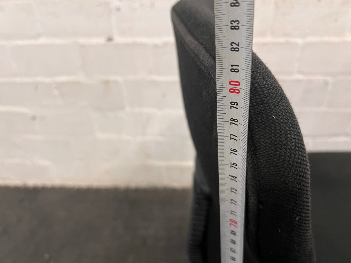 Black Typist Chair on Wheels (Hydraulics Not Working