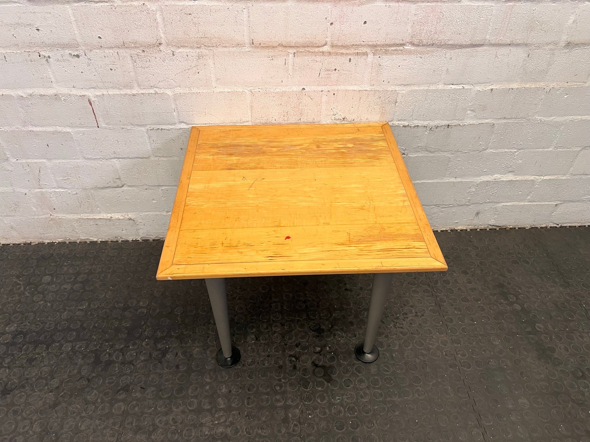 Wooden Top Table with Steel Legs