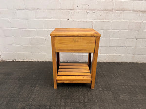 1 Drawer Pine Side Table