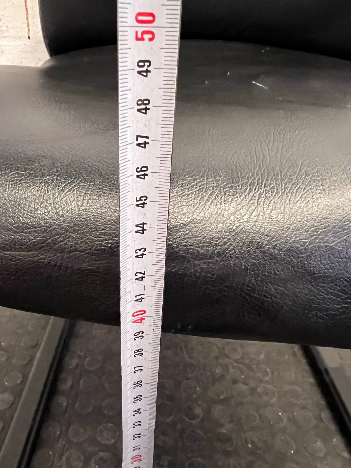 Black Pleather High Back Office Visitors Chair - 2ndhandwarehouse.com