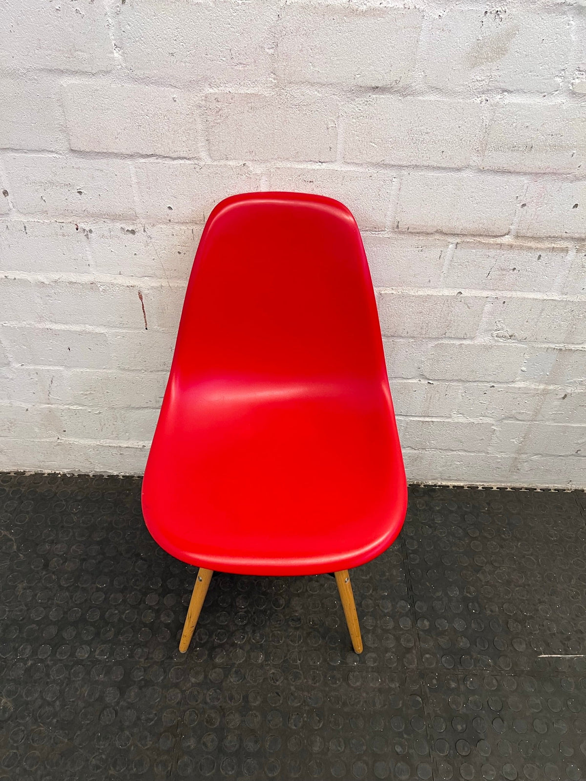 Red Dining Chair with Wooden Legs - PRICE DROP