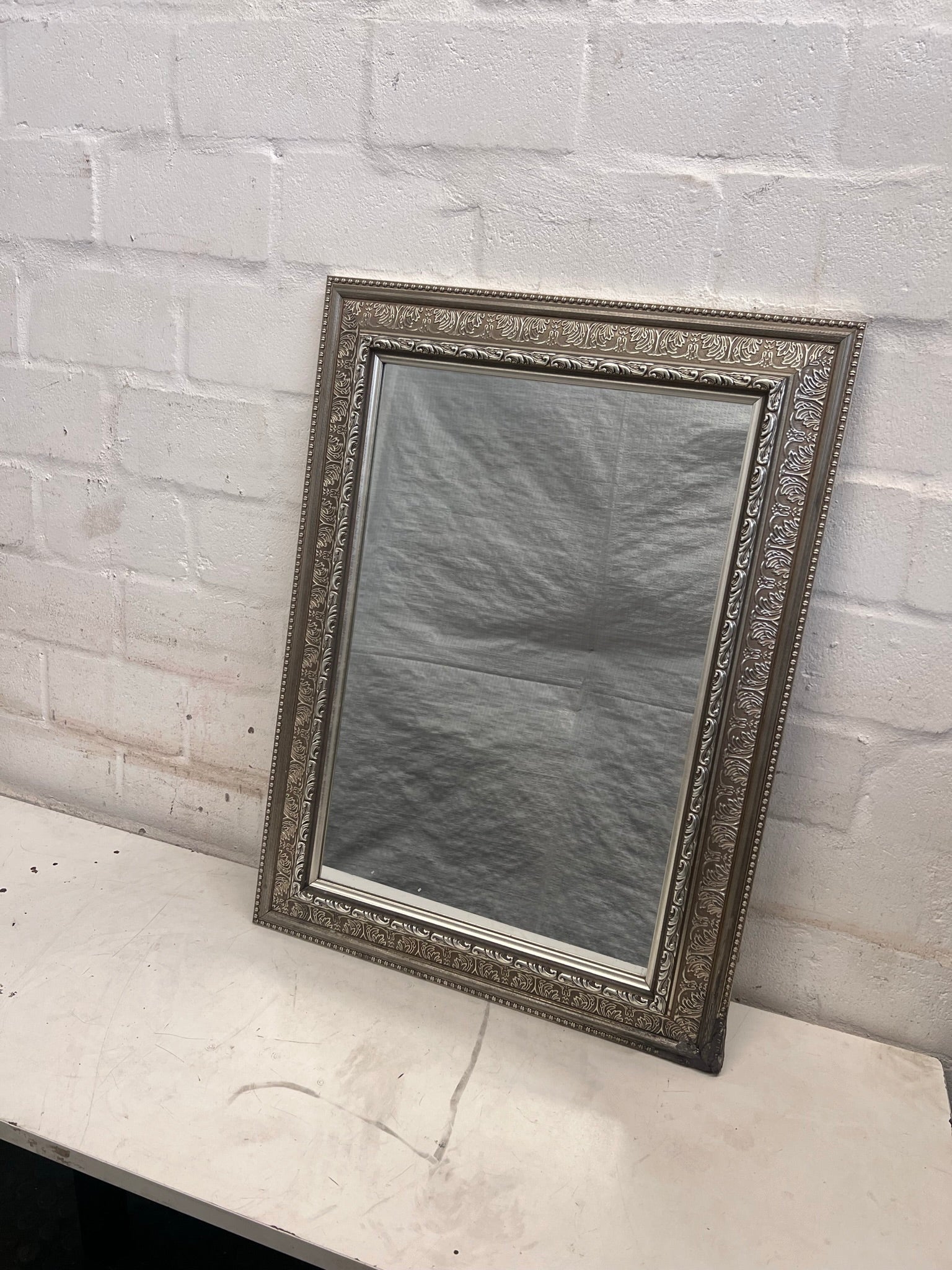 Silver Framed Bathroom Mirror (57cm x 76cm)