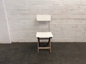 Wooden Framed White Seat Garden Chair