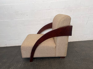 One Seater Couch With Wooden Arms