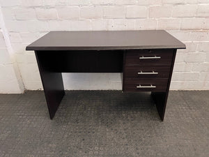 Dark Brown 3 Drawer Writing Desk