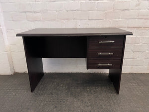 Dark Brown 3 Drawer Writing Desk