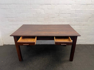 Wooden Two Drawer Dining Table (0.90m x 1.5m)