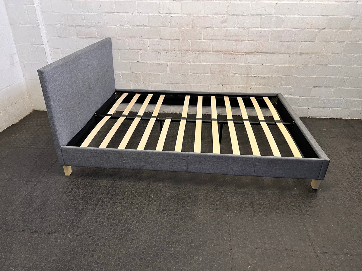 Grey Fabric Decofurn Double Bed Base - REDUCED