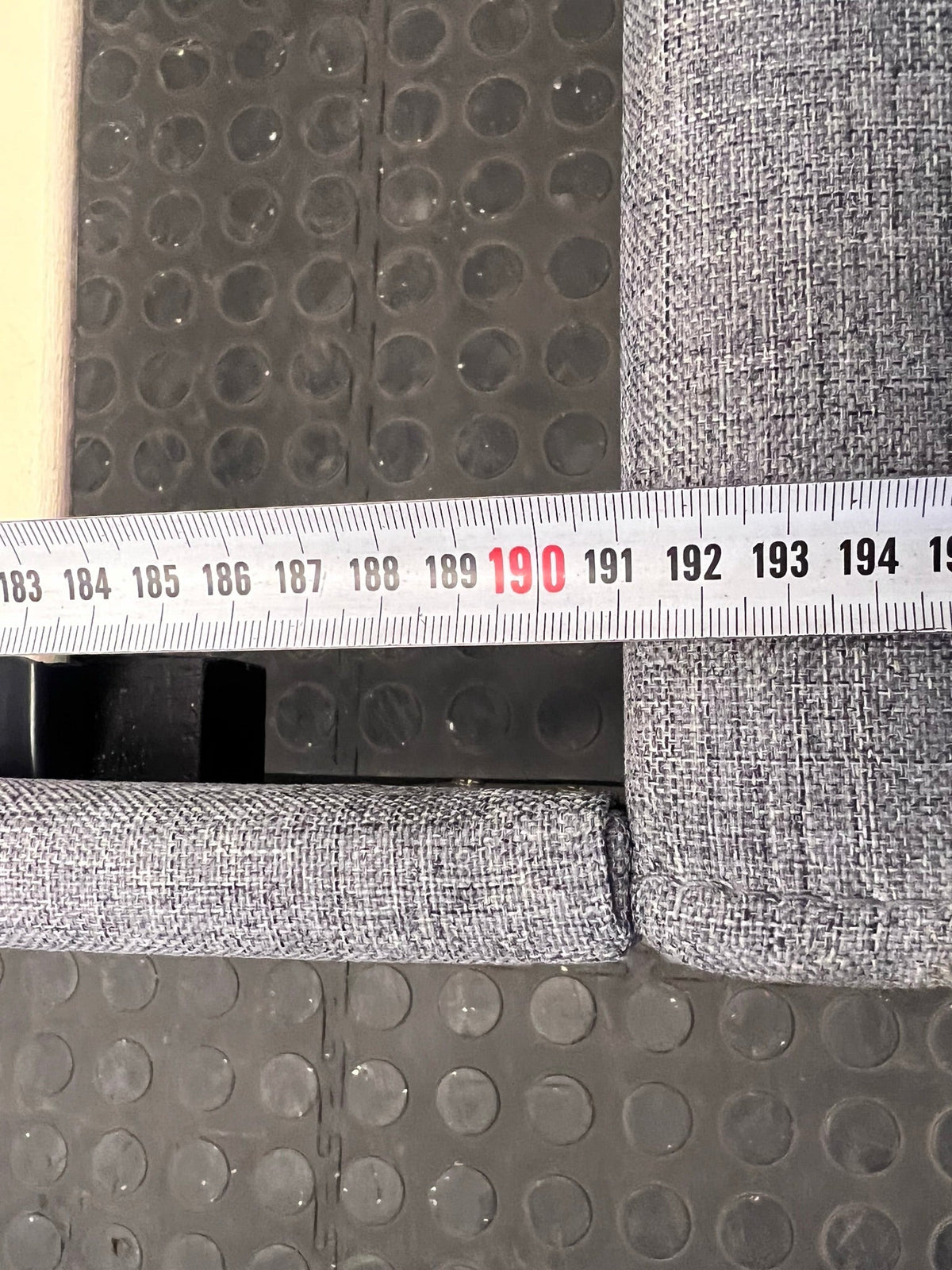 Grey Fabric Decofurn Double Bed Base - REDUCED