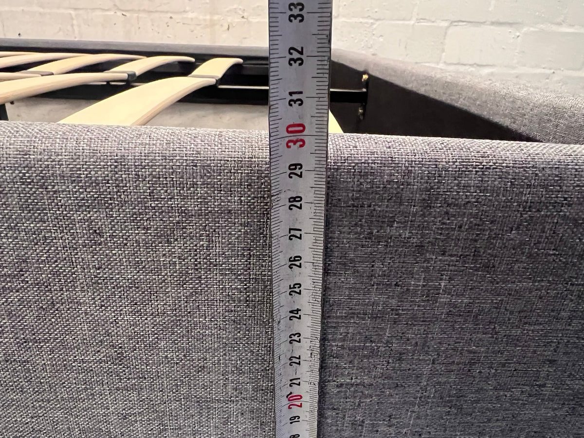 Grey Fabric Decofurn Double Bed Base - REDUCED