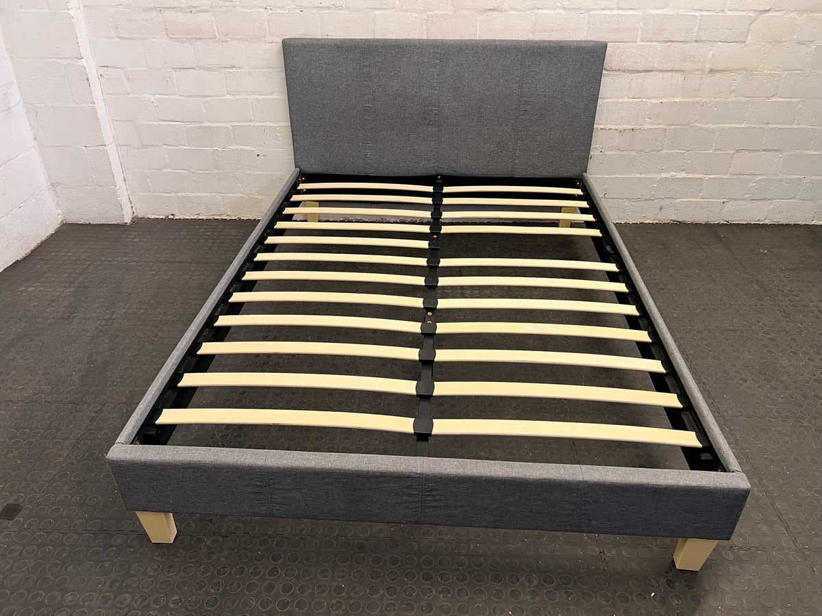 Grey Fabric Decofurn Double Bed Base - REDUCED