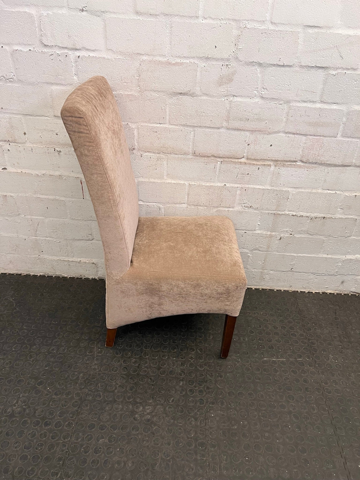 Tan Suede Dining Chair - PRICE DROP