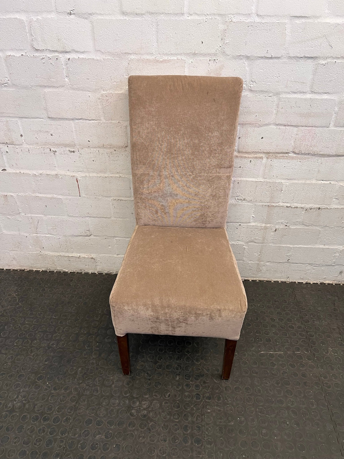 Tan Suede Dining Chair - PRICE DROP