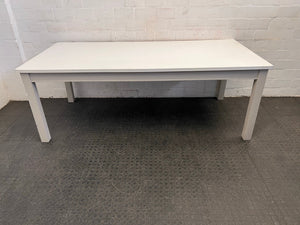 White Six Seater Dining Table (1m x 2.1m)