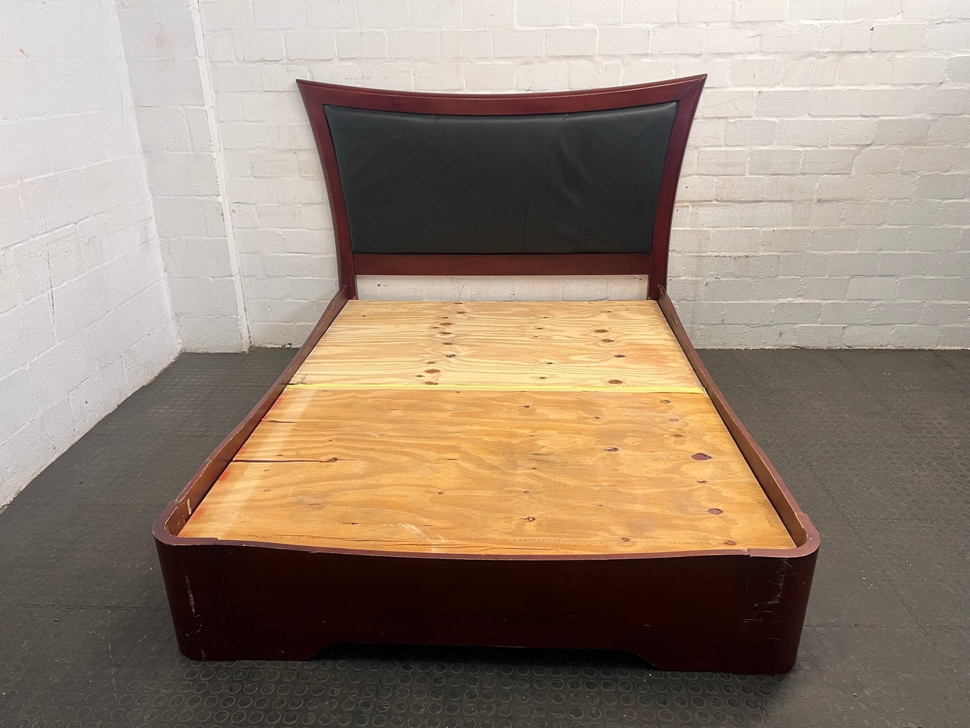 Dark Wood Queen Bed Frame - REDUCED