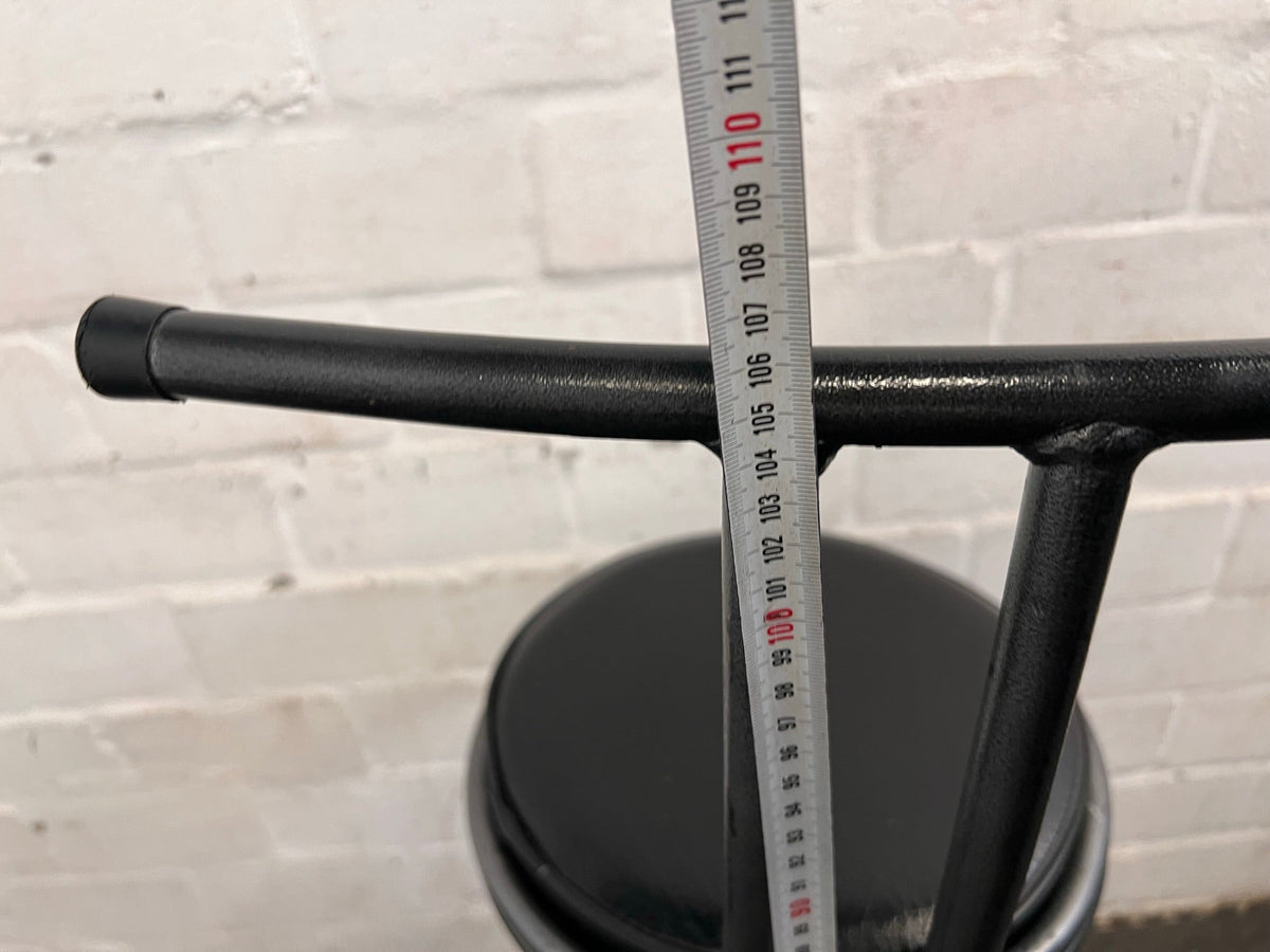 Black Pleather Bar Stool - PRICE DROP