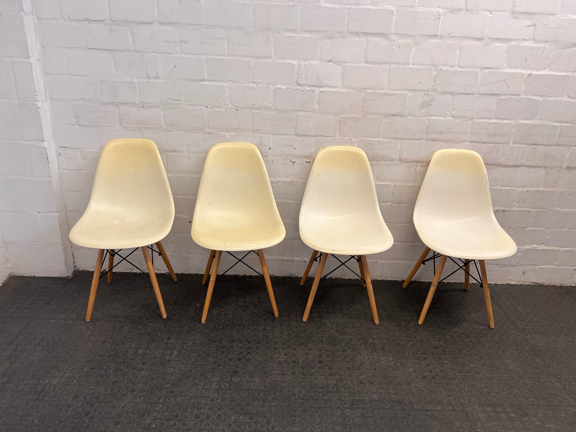 White Wooden leg Dining Chairs - PRICE DROP