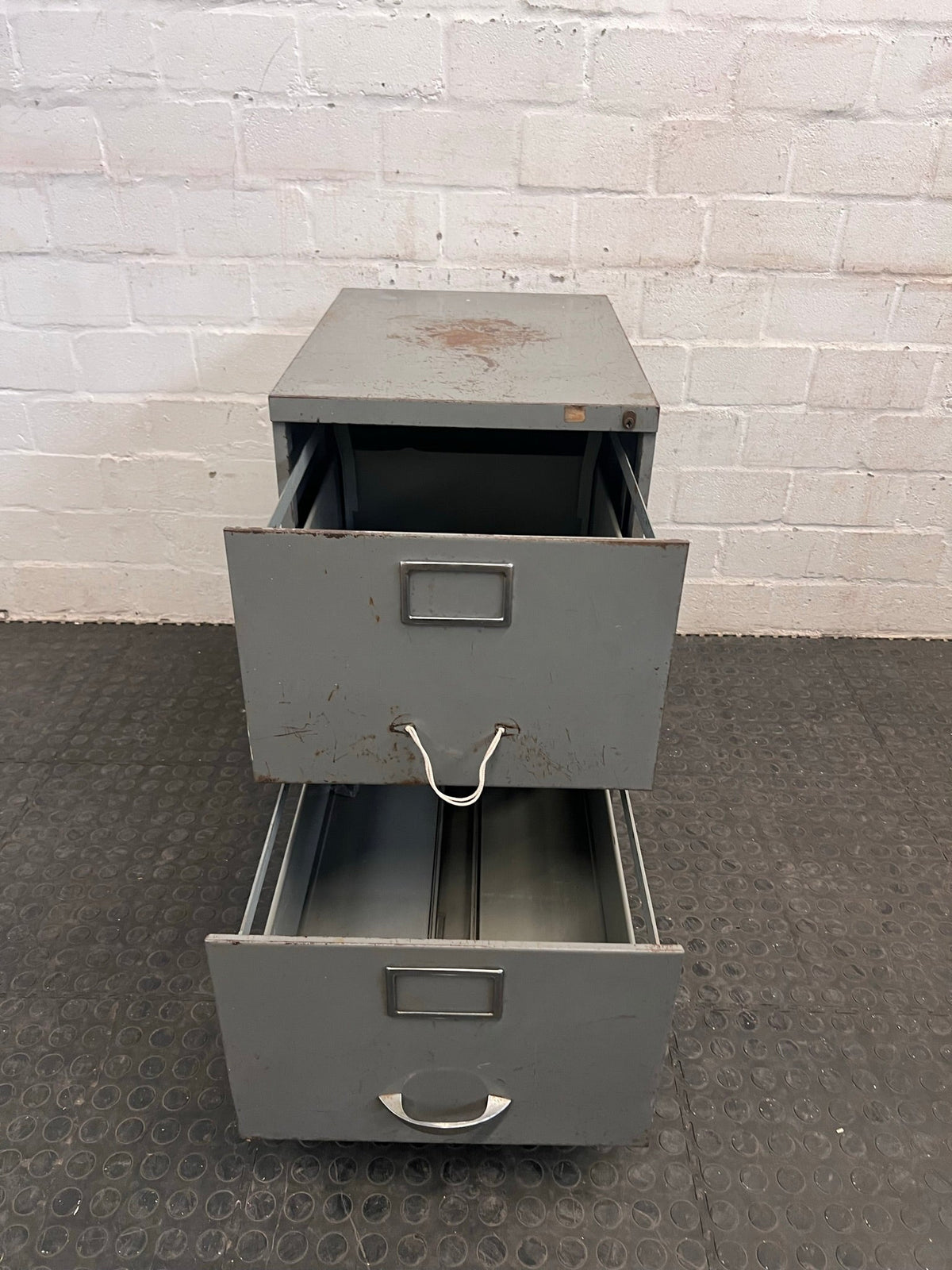 Steel Two Drawer Filing Cabinet (Rusted Top) - REDUCED