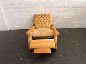 Cream Soft Touch Recliner with Stud Detailing