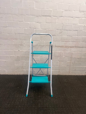 Turquoise and White Step Ladder