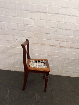 Wooden Riempies Chair with Turned legs