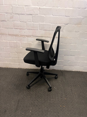 Black Mesh Office Chair on Wheels
