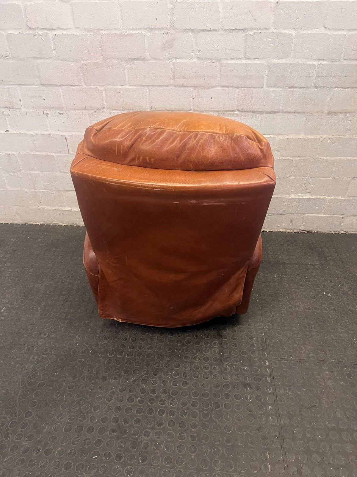 Brown Leather One Seater Recliner (Doesn't Recline)