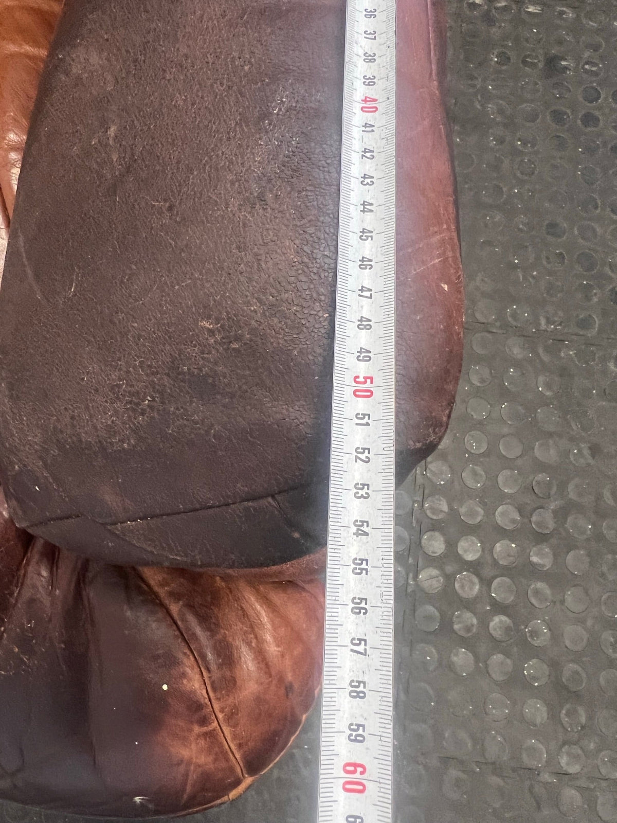 Brown Leather One Seater Recliner (Doesn't Recline)