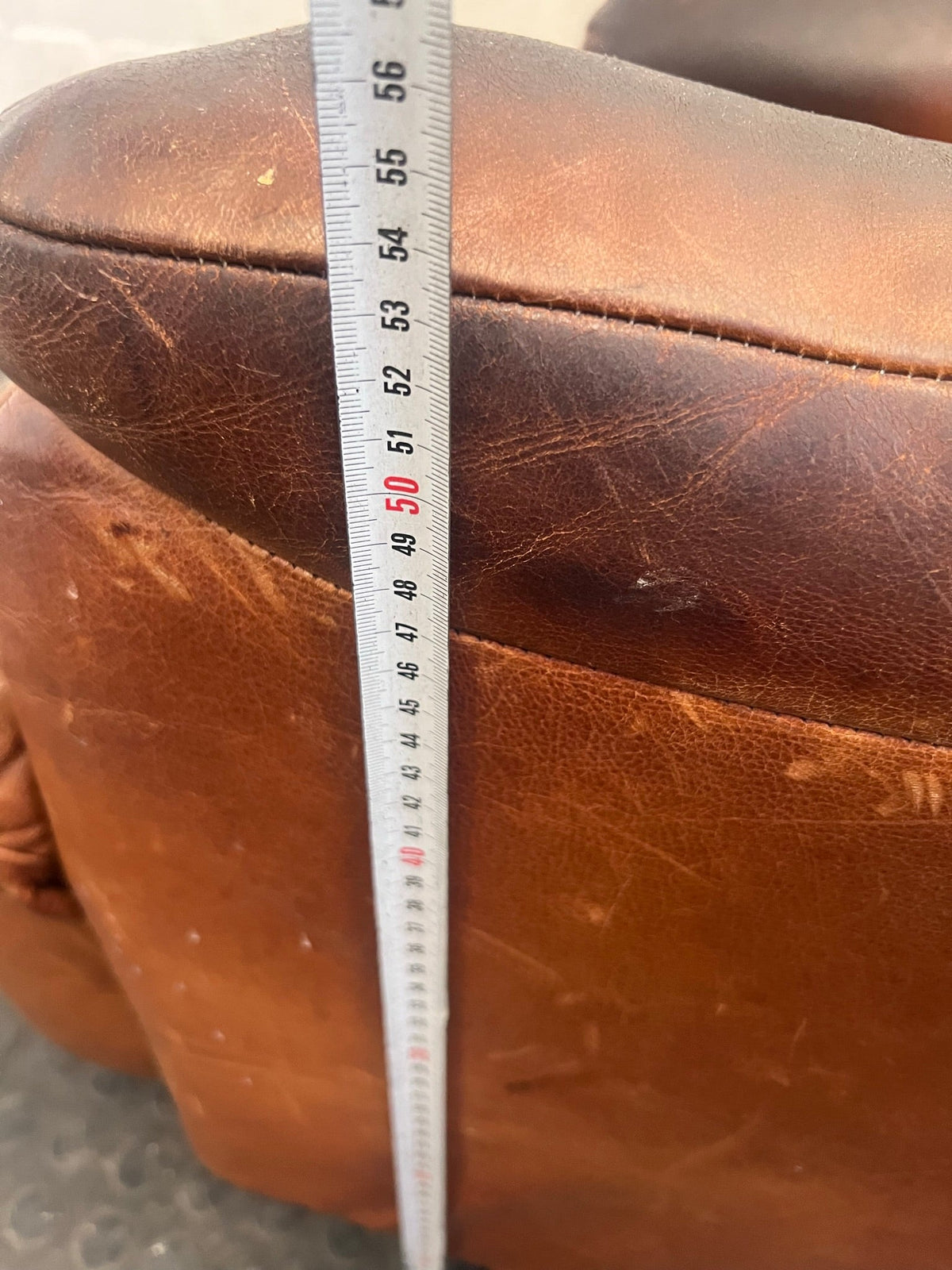 Brown Leather One Seater Recliner (Doesn't Recline)