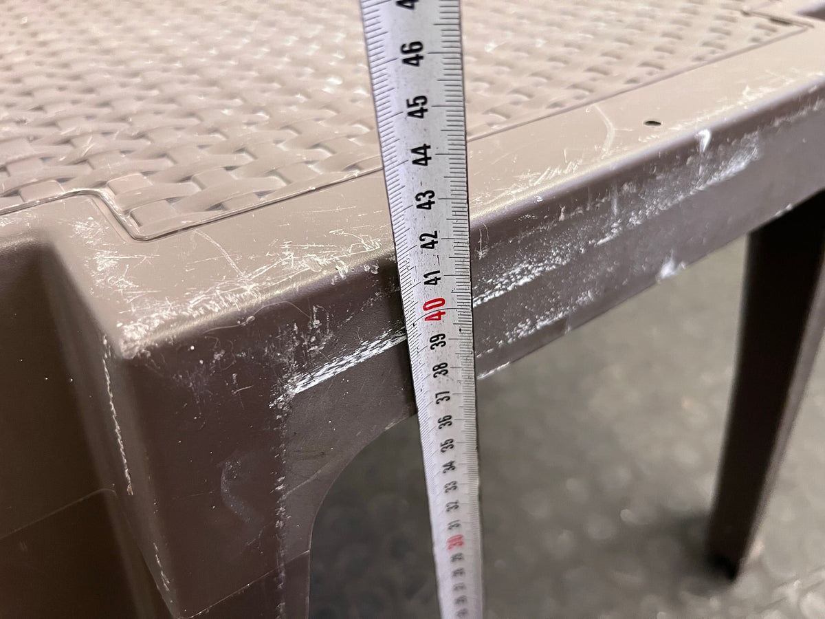 Brown Plastic Stool (White Scuffs)