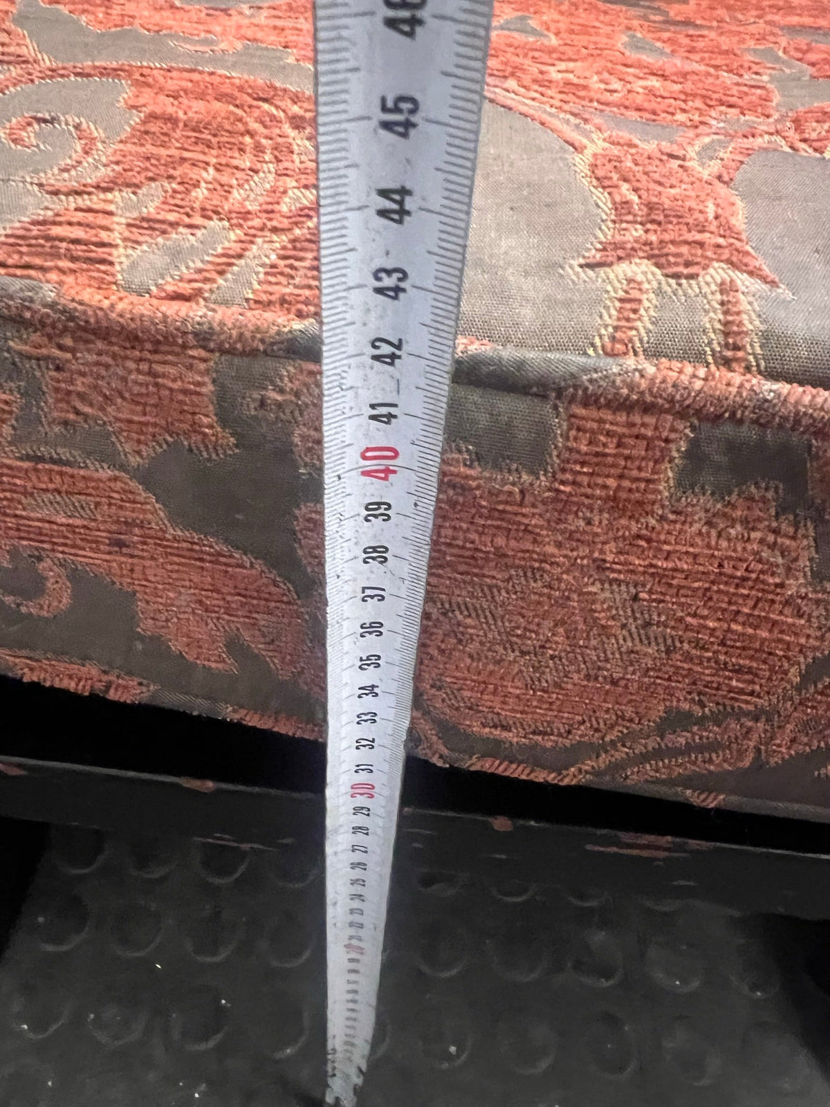 Floral Embroidered Cushioned Arm Chair with Wooden Frame