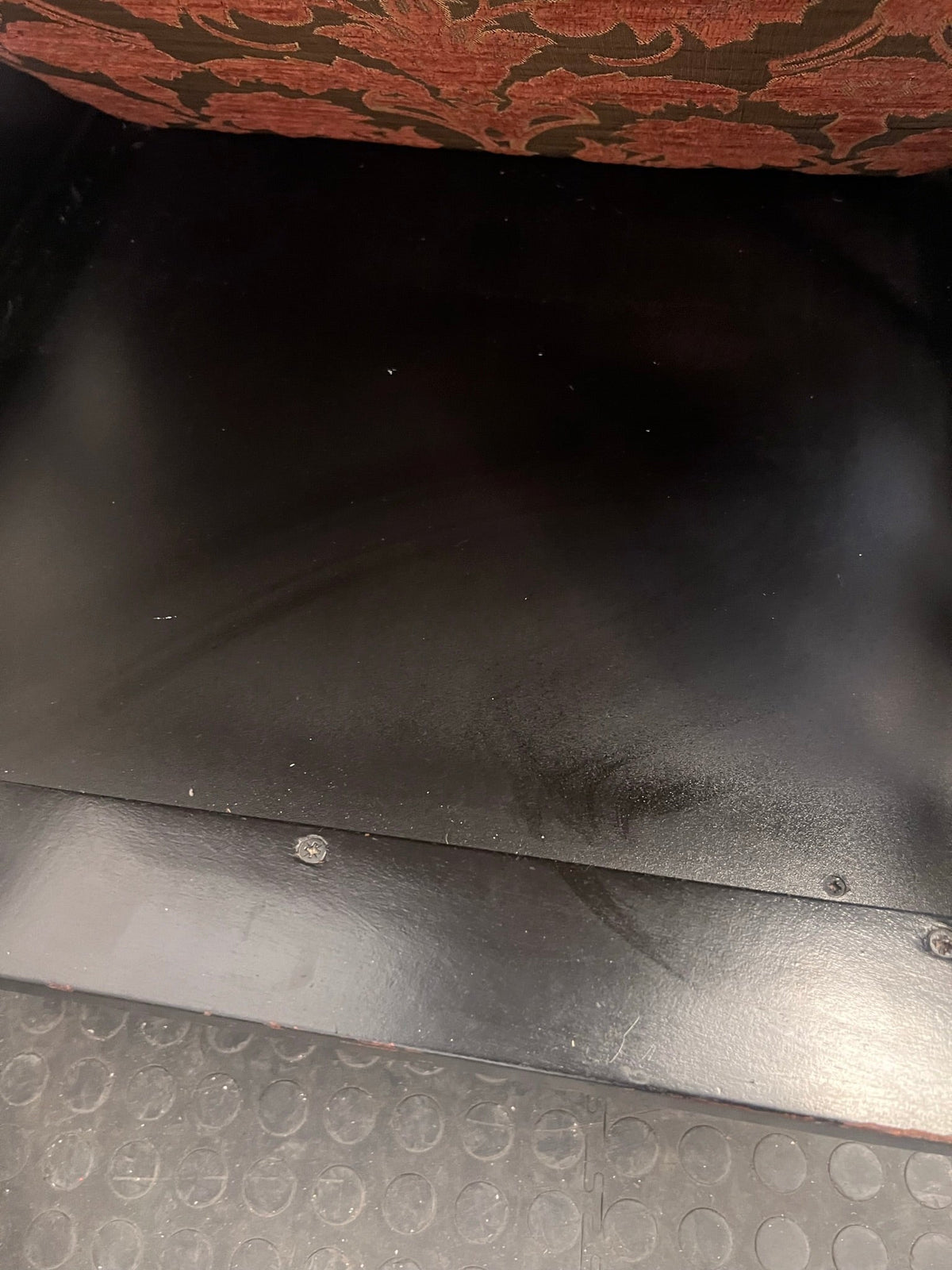 Floral Embroidered Cushioned Arm Chair with Wooden Frame