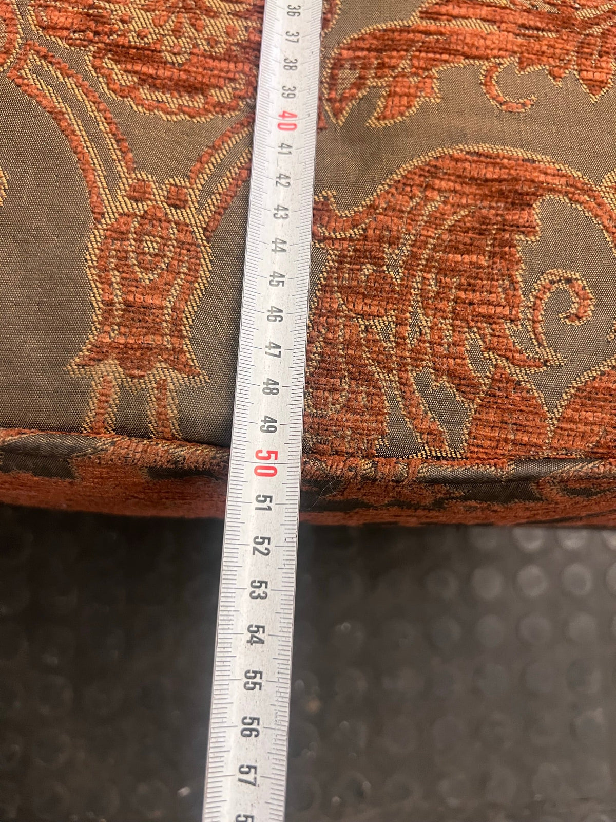 Floral Embroidered Cushioned Arm Chair with Wooden Frame