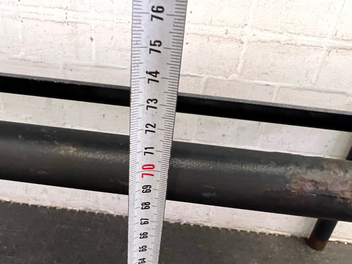 Large Glass Top Outdoor Table (Slightly Rusted)